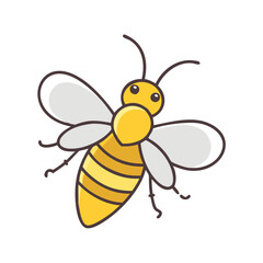 bee vector icon, bee vector illustration - simple illustration of bee, perfect for logos,and bee -themed designs.