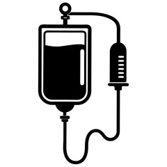   infusion pump silhouette vector illustration