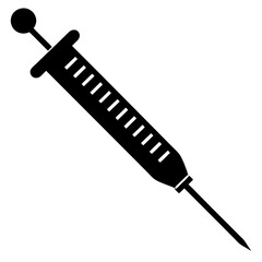  hypodermic needle silhouette vector illustration