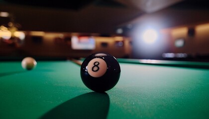 The shiny surface of the 8-ball is mesmerizing.  