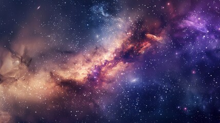 a mesmerizing cosmic ballet of swirling galaxies and celestial bodies, white space in the center of the page for text, bold and dynamic hues against a dark cosmic background