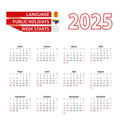 Calendar 2025 in Spanish language with public holidays the country of Venezuela in year 2025.