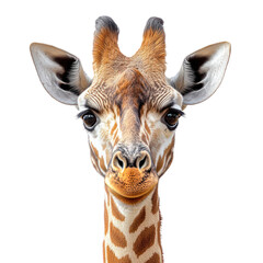 Fototapeta premium Close-up Portrait of a Giraffe's Gentle Face
