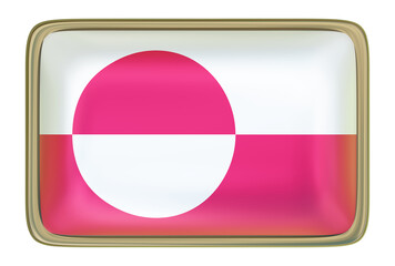 Greenlandic National Badge on the white background
