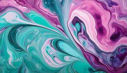 Fototapeta premium pictures of abstract marbleized impact heritage mint pink and purple innovative shades beautiful paint