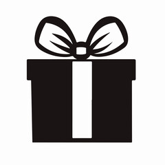 Logo gift icon simple shapes vector graphic