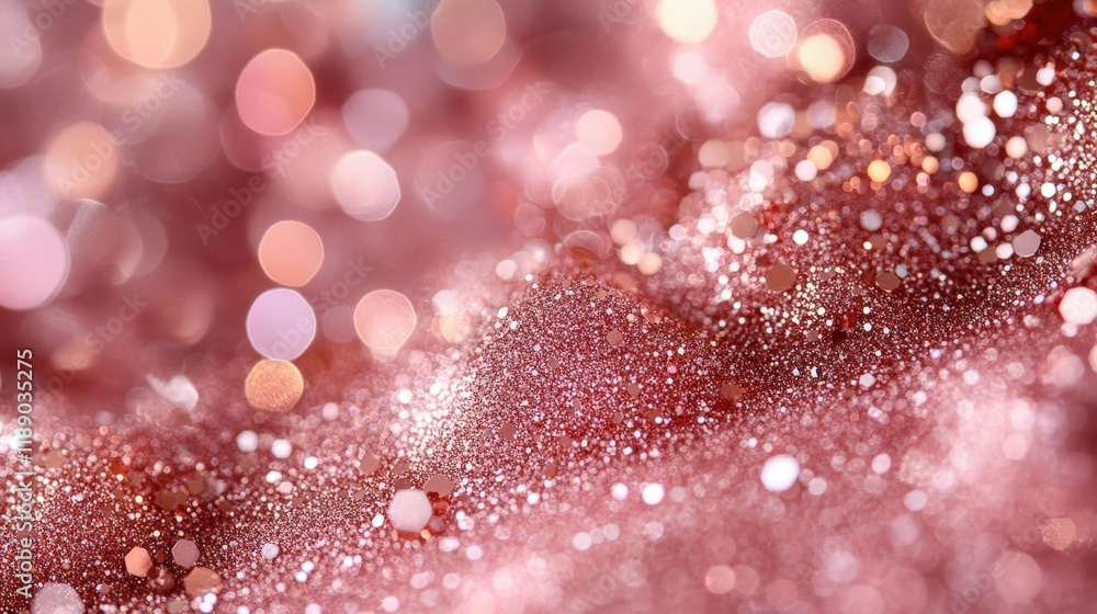 Aufkleber pink glitter background filled with small sparkling glitters creating a shimmering surface texture v