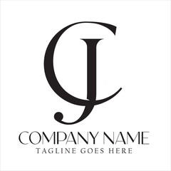 Letter CJ or JC vector logo design for luxury, fashion, jewelry, boutique, and startup