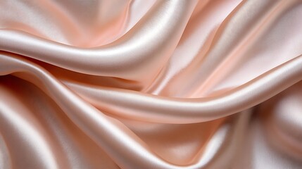 Fototapeta premium Luxurious Pale Pink Satin Fabric Smooth Background for Design
