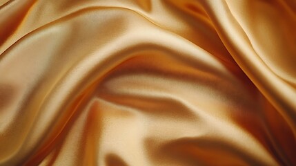 Fototapeta premium Luxurious Smooth Satin Fabric with Golden Hues and Soft Textures