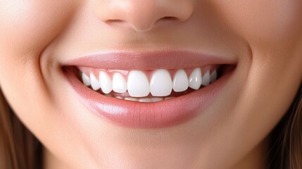 Obraz premium Smiling woman with white arrows displaying skin tightening and lifting effects on her youthful face.