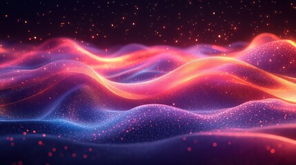 Fototapeta premium Abstract Glowing Waves: A Digital Art Masterpiece