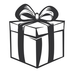 Logo gift icon simple shapes vector graphic