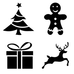 christmas icons set