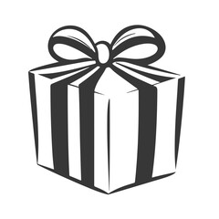 Logo gift icon simple shapes vector graphic