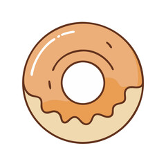 classic glazed doughnut vector icon, classic glazed doughnut vector illustration - simple illustration of classic glazed doughnut, perfect for logos,and classic glazed doughnut -themed designs.
