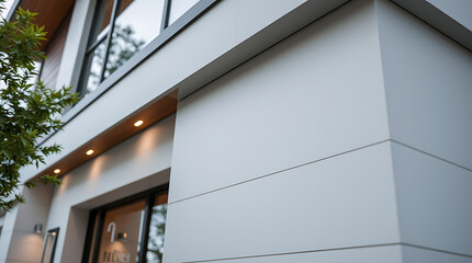 Obraz premium Modern Architectural Design: Sleek Lines and Luxurious Exterior of a Contemporary Home