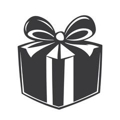 Logo gift icon simple shapes vector graphic