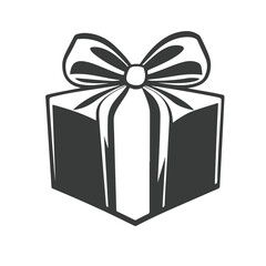 Logo gift icon simple shapes vector graphic