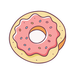 doughnut shaped cookie vector icon, doughnut shaped cookie vector illustration - simple illustration of doughnut shaped cookie, perfect for logos,and doughnut shaped cookie -themed designs.