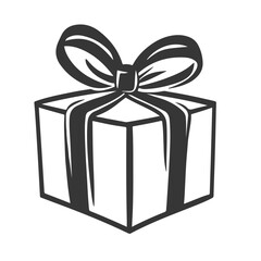 Logo gift icon simple shapes vector graphic