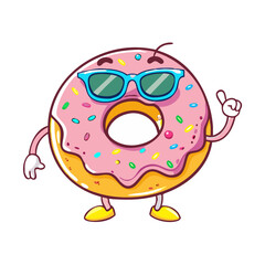 doughnut wearing sunglasses icon