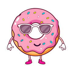 doughnut wearing sunglasses icon