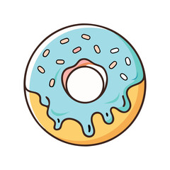 doughnut with icing drizzle icon
