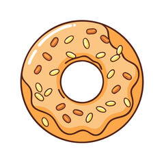 doughnut with peanut toppings icon