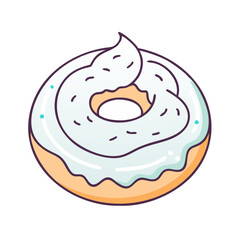 doughnut with whipped cream icon