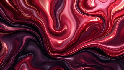 Lustrous abstract of flowing red and dark purple - conveys sophistication and elegance, suitable for luxury product promotions or artistic designs.