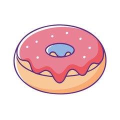 jelly filled doughnut vector icon, jelly filled doughnut vector illustration - simple illustration of jelly filled doughnut, perfect for logos,and jelly filled doughnut -themed designs.