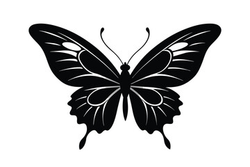 Vector butterfly black silhouette butterfly C.eps
