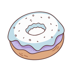 powdered sugar doughnut vector icon, powdered sugar doughnut vector illustration - simple illustration of powdered sugar doughnut, perfect for logos,and powdered sugar doughnut -themed designs.