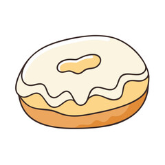 vanilla cream filled doughnut icon