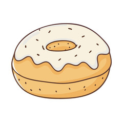 vanilla cream filled doughnut icon