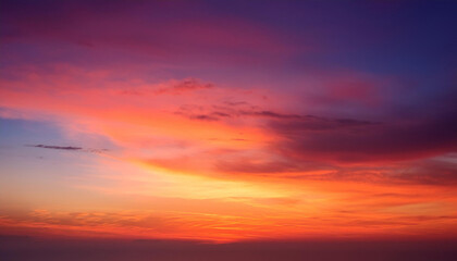 Obraz premium tranquil heritage of crimson and orange gradient sky