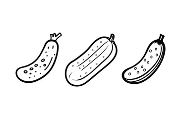Cucumber Vector Silhouette Design