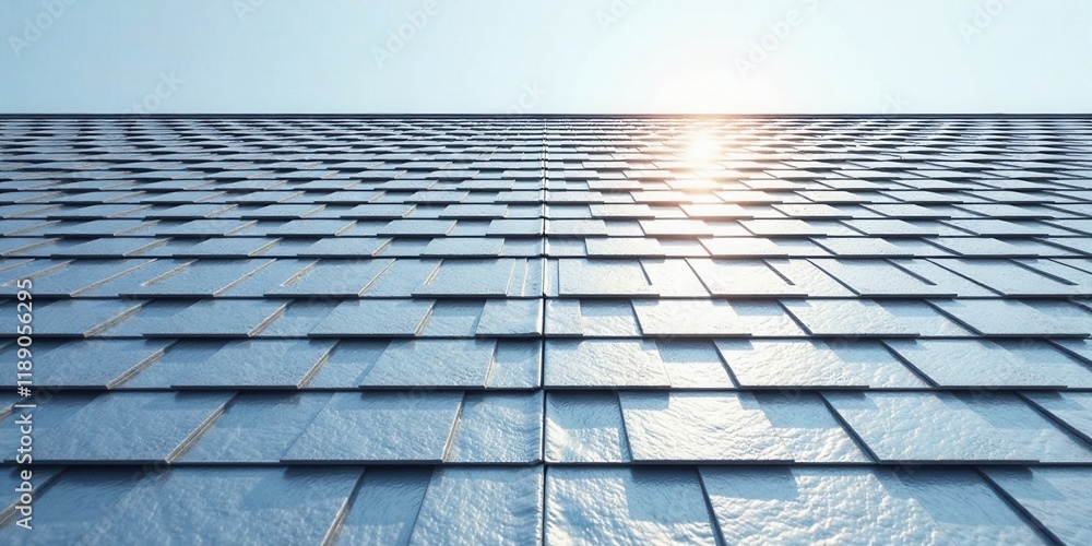 Poster modern architectural roof shingles a seamless pattern of light and shadow
