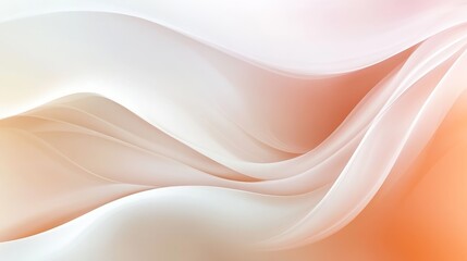Serene Minimalist Abstract Gradient with Soft Whites Blending into Gentle Peach Elegance