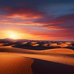 sunset in the desert