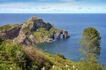 Visiting Gaztelugatxe - an islet on the coast of the Bay of Biscay. Basque country, Spain