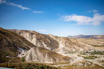 Mountain and water landscape.