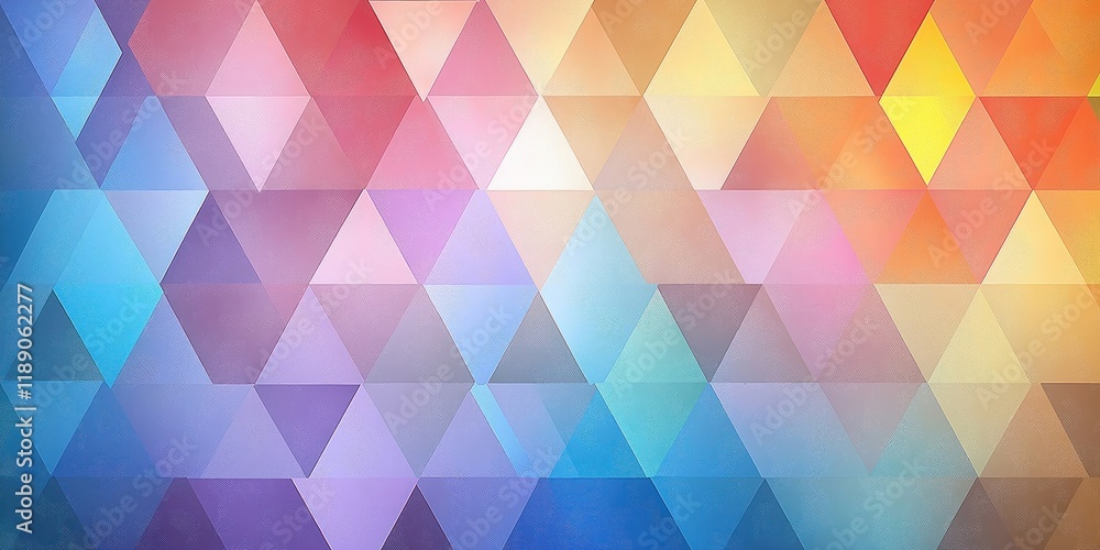 Aufkleber abstract pastel triangle mosaic background features gradual color transitions. geometric pattern cre