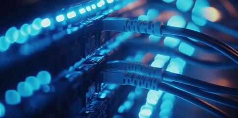 Modern Data Server Close-Up: The Core of Internet Connectivity and Industry Innovation