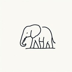 Obraz premium hand drawn sketch of elephant 