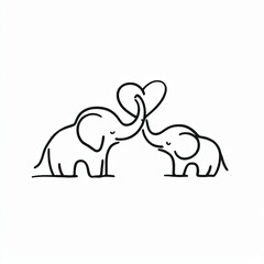 hand drawn sketch of elephant 
