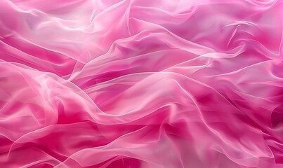 Obraz premium Elegant and Soft Pink Fabric Drapery with Flowing Curves Perfect for Fashion and Textile Backgrounds, Creating a Dreamy Atmosphere and Delicate Aesthetic Appeal