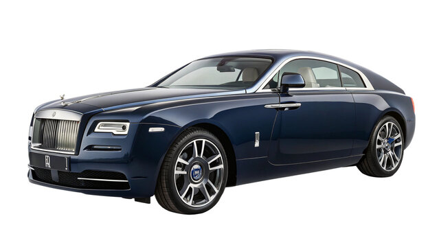 Luxury Rolls-Royce car, isolated on transparent background.  
