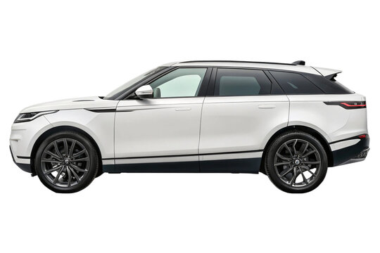 Range rover expensive car isolated on transparent background. 